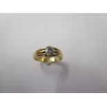 An 18ct diamond solitaire ring, size L, approx 5.3 grams, part hallmarked from sizing but tests to