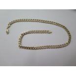 A 9ct hallmarked yellow and white gold chain, 46cm long, clasp good, approx 15 grams