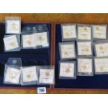 A collection of 12 Westminster 14ct 585 21 century gold rarities coins each 0.5 grams and 4 14ct 585