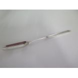 A Georgian Scottish silver marrow scoop Patrick Roberson Edinburgh, 23cm long, approx 1.3 troy oz,