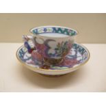 A Herend Emperor pattern chinoiserie pattern cup and 11cm saucer, pattern 3371, in good condition