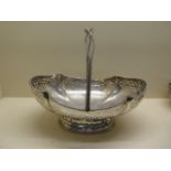 A Victorian silver basket, Sheffield 1882/83 FSJH, 28cm long, approx 19.8 troy oz, presentation