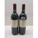 2 bottles of Barons de Rothschild Lafite Reserve Speciale Bordeaux 2000, levels good