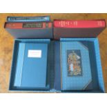 A boxed Folio Society edition of The Holkham Bible 1481/1750, The Authentic Gospel of Jesus Geza