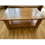 An oak coffee table, 120cm x 70cm