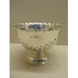 A petal bowl, 13cm diameter x 9.5cm tall with fluted edge, London 1900 C & SC, good condition,