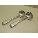 A pair of fiddle pattern sauce ladles, London 1811 Wallis and Hayne, approx 4.7 troy oz