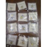 30 yellow gold miniature coins 585 4ct each 0.5 grams including US History of Gold 21st century gold
