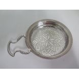 A George III strainer London 1767/68 WP William Plummer, 12.5cm long, approx 2.1 troy oz, good