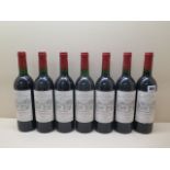 7 bottles of Chateau le Puy du Chay Puisseguin Saint Emillion red wine 2000, one with low level