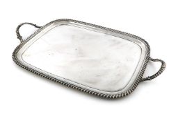 A small George III silver two-handled tray, by Joseph Angell, London 1815, rounded rectangular form,