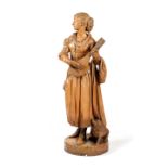 A SCOTTISH PATINATED PLASTER FIGURE OF A MUSICIAN BY DAVID WATSON STEVENSON (1842 -1904) depicting a