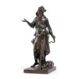 AN 18TH CENTURY BRONZE FIGURE OF DIANA AFTER GABRIEL DE GRUPELLO (FLEMISH 1644-1730) the classical