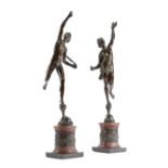 A PAIR OF FRENCH BRONZE GRAND TOUR FIGURES OF MERCURY AND FORTUNA AFTER GIAMBOLOGNA (FLEMISH 1529-