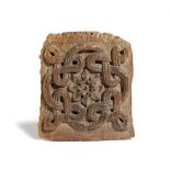 A TUDOR OAK CEILING BOSS LATE 15TH CENTURY / EARLY 16TH CENTURY carved with a central flowerhead,