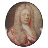 English School Late 17th Century Portrait miniature of Sir John Shadwell (1671-1747)