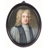 λBernard Lens III (1682-1740) Portrait miniature of Benjamin Hoadly (1676-1761), Bishop of Bangor