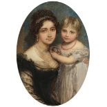 λAfter Sir William Beechey Portrait miniature of Victoria, Duchess of Kent (1786-1861) with Princess