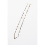 A Georg Jensen silver link necklace, model no. 286, simple ball and panel links stamped marks, 68cm.