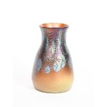 An Art Nouveau Loetz iridescent glass vase, shouldered form, trailed iridescent design to shoulder