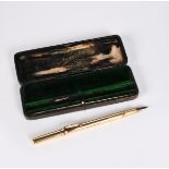 A Mabie Todd & Bard Swan rolled gold eyedropper fountain pen, engraved B.M.A 1905 H J Blakesley