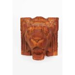 A Carter Stabler & Adams Poole Pottery architectural Lion fountain head, the wall mounted panel