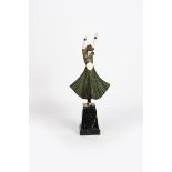 λ Demetre Chiparus (1886-1947) Danseuse Indoue, (Hindu Dancer) patinated bronze and ivory,