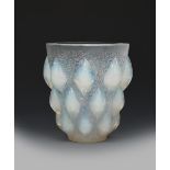 'Rampillon' no.991 a Lalique opalescent glass vase designed by Rene Lalique, wheel cut Lalique