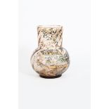 Rien Sans Amour an early and large Emile Galle enamelled glass vase, ovoid with slightly flaring