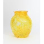 A Graystan glass vase designed by Mrs Elizabeth Graydon-Stannus, shouldered ovoid form, with