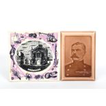 'Lord Kitchener' a Carter's of Poole portrait tile after the portrait by Bassano, dated Nov.1914,