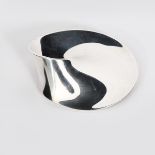 A Georg Jensen silver brooch designed by Vivianna Torun Bulow-Hube, model no.374, simple form,