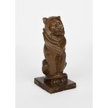 An architectural stoneware model of a seated lion, in the manner of Alfred Stevens, covered in a