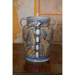 A fine Carter Stabler & Adams Poole Pottery twin-handled vase designed by Truda Carter and painted