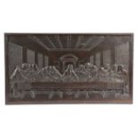 A VICTORIAN BRONZED CAST IRON PLAQUE OF THE 'LAST SUPPER' BY COALBROOKDALE, LATE 19TH CENTURY the