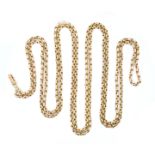 A gold longuard chain, 152cm long, 47g