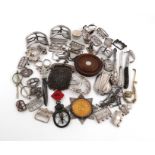 λA mixed lot of objects of vertu, comprising silver items: a Victorian Ancient Order of Foresters