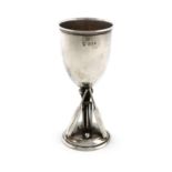 A silver goblet, by Charles Boyton and Sons, London 1925, plain urn shaped bowl, on a tapering
