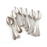 A collection of twenty antique silver tablespoons, various patterns, dates and makers, the