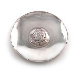 By Omar Ramsden, an Arts and Crafts silver regimental dish, 28th (County of London) Battalion, The