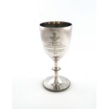 An Edwardian silver regimental goblet, The 5th Bengal Light Infantry, by the Goldsmiths and