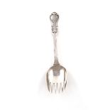 A Victorian Regimental silver Albert pattern pickle/chutney fork, The 20th Madras Native Infantry,