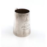 A regimental silver mug, The 20th Duke of Cambridge's Own Infantry (Brownlow's Punjabis), by the