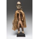 A Bambara male marionette Mali with an articulated head previously with fibre pulls, bone teeth