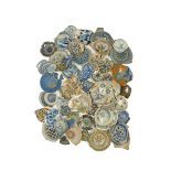 A large study collection of Dutch and English delftware fragments, 17th and 18th centuries,