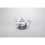 A small or toy-sized Delft teapot and associated cover, 18th century, the squat globular body