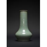 A CHINESE LONGQUAN CELADON VASE PROBABLY SONG DYNASTY The compressed globular body rising from a