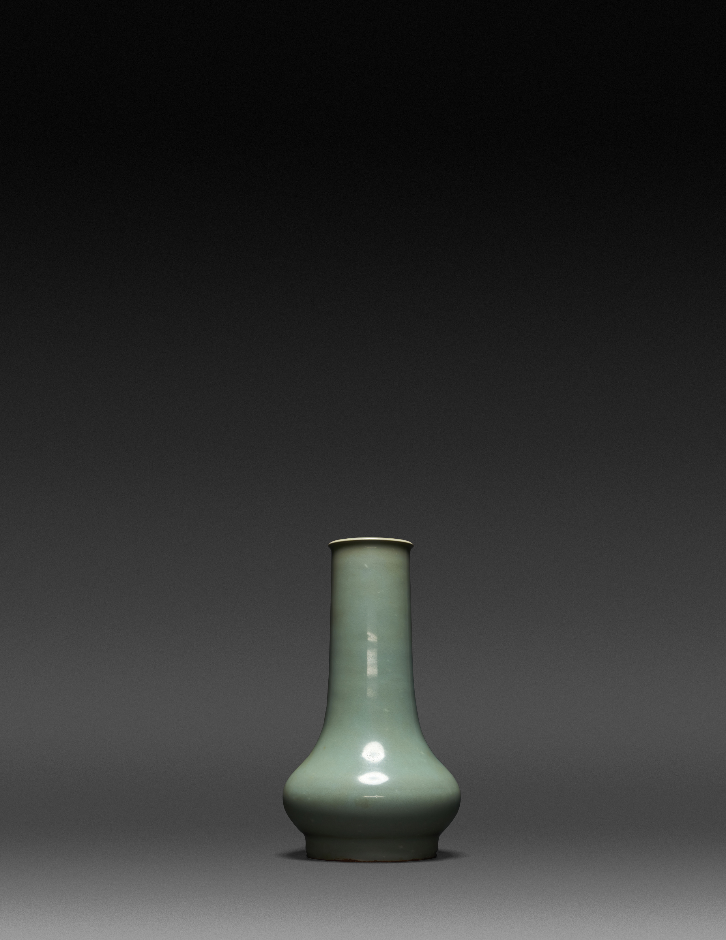 A CHINESE LONGQUAN CELADON VASE PROBABLY SONG DYNASTY The compressed globular body rising from a - Image 2 of 2