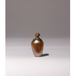 A RARE CHINESE IMITATION BAROQUE PEARL GLASS SNUFF BOTTLE 18TH/19TH CENTURY The pearlised ovoid body