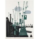 ‡Julian Trevelyan RA (1910-1988) Pool of London Signed and inscribed Artists Proof Pool of London